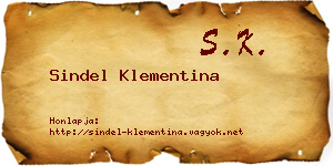 Sindel Klementina névjegykártya